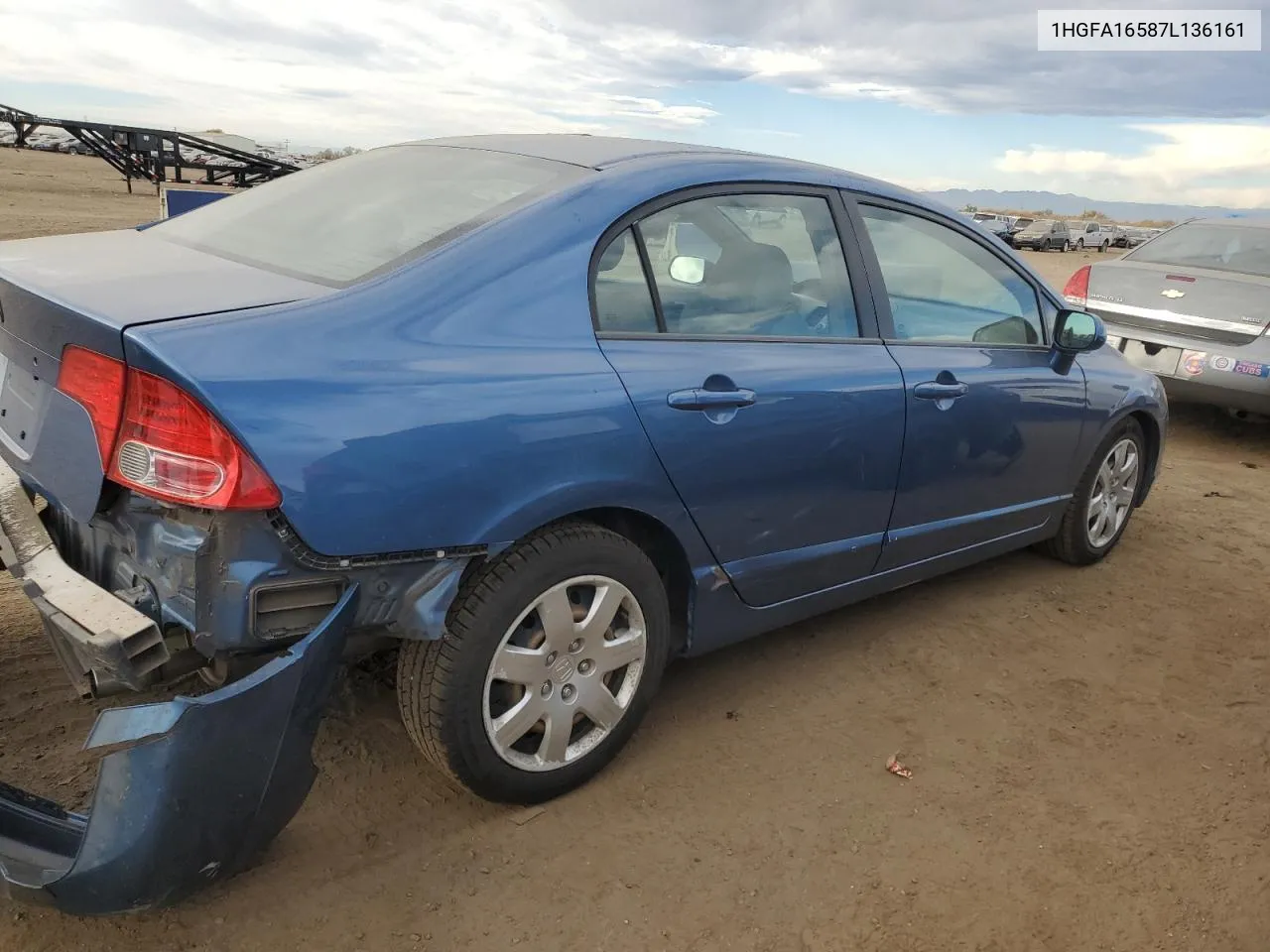 2007 Honda Civic Lx VIN: 1HGFA16587L136161 Lot: 77885704