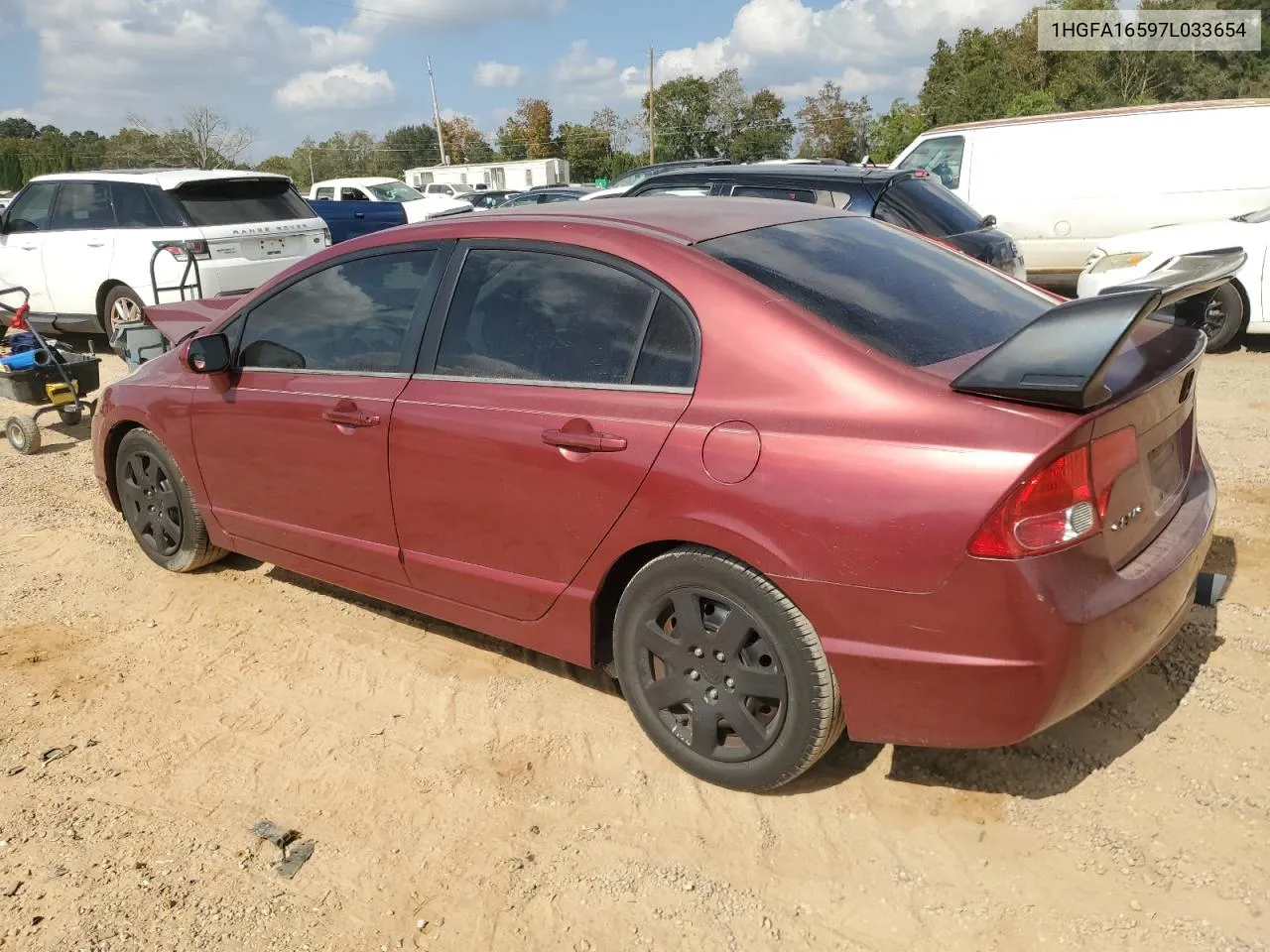 2007 Honda Civic Lx VIN: 1HGFA16597L033654 Lot: 78214334