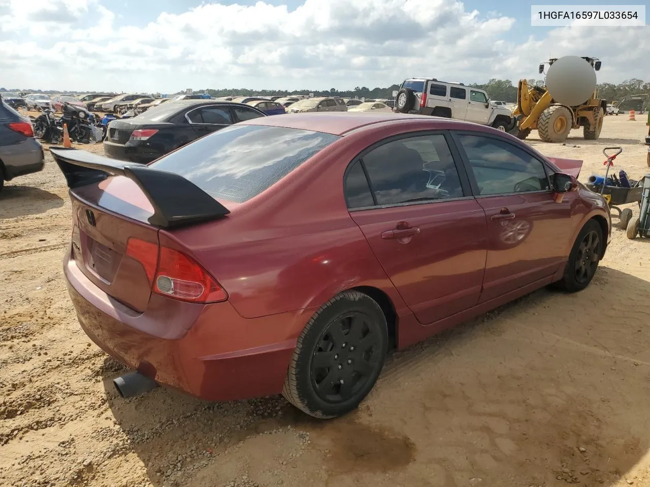 2007 Honda Civic Lx VIN: 1HGFA16597L033654 Lot: 78214334