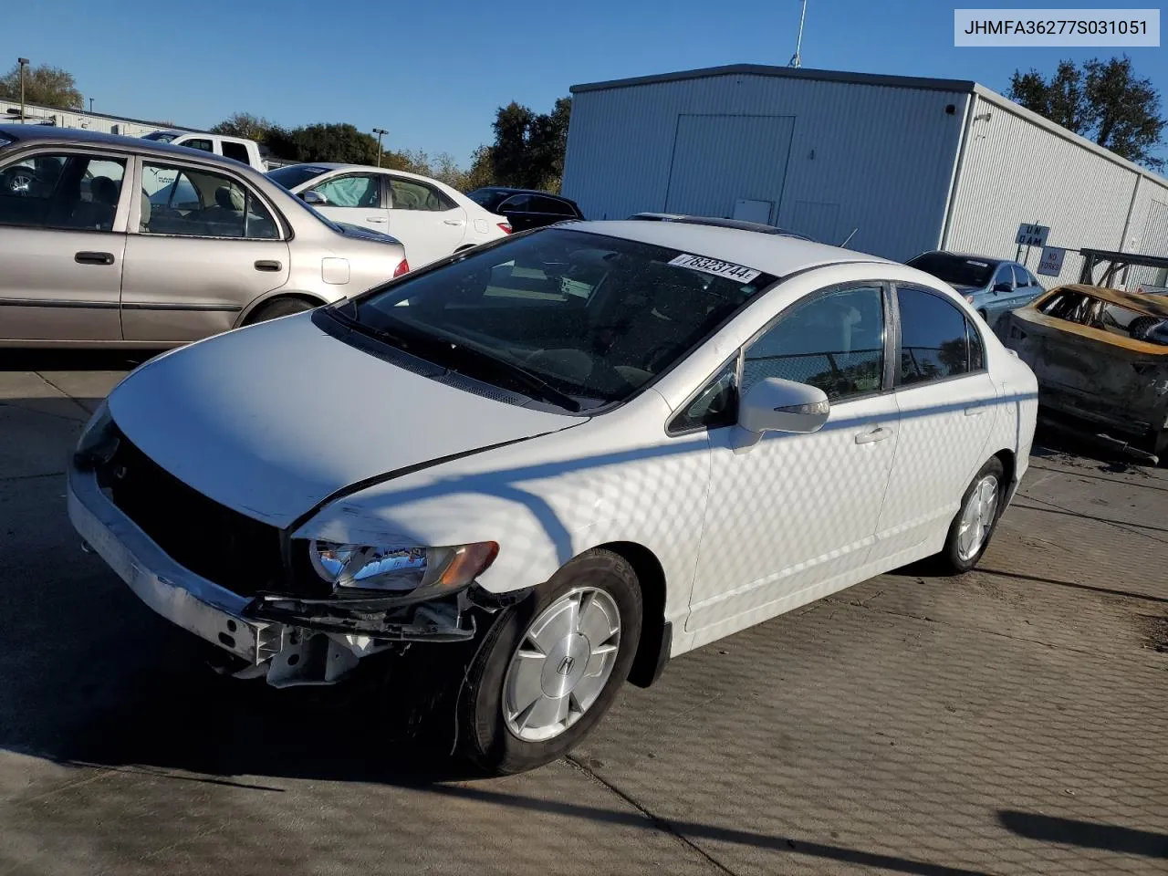 2007 Honda Civic Hybrid VIN: JHMFA36277S031051 Lot: 78323744