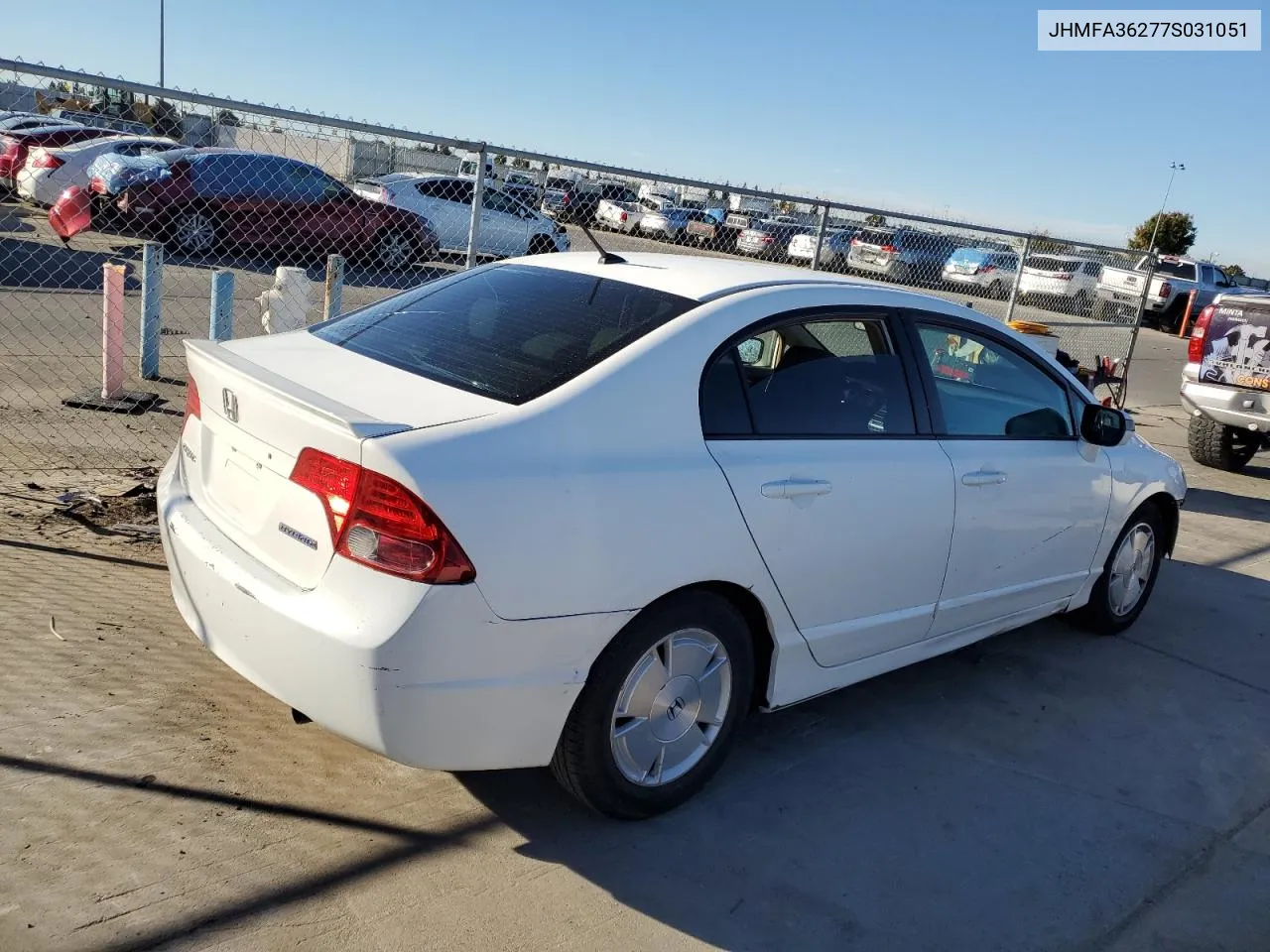 2007 Honda Civic Hybrid VIN: JHMFA36277S031051 Lot: 78323744