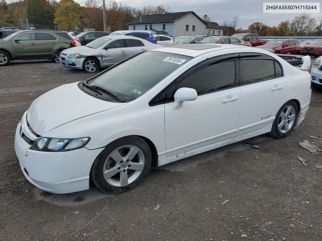 2007 Honda Civic Si VIN: 2HGFA55507H715344 Lot: 78476354