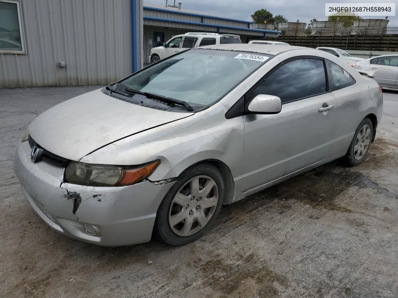 2007 Honda Civic Lx VIN: 2HGFG12687H558943 Lot: 78476554