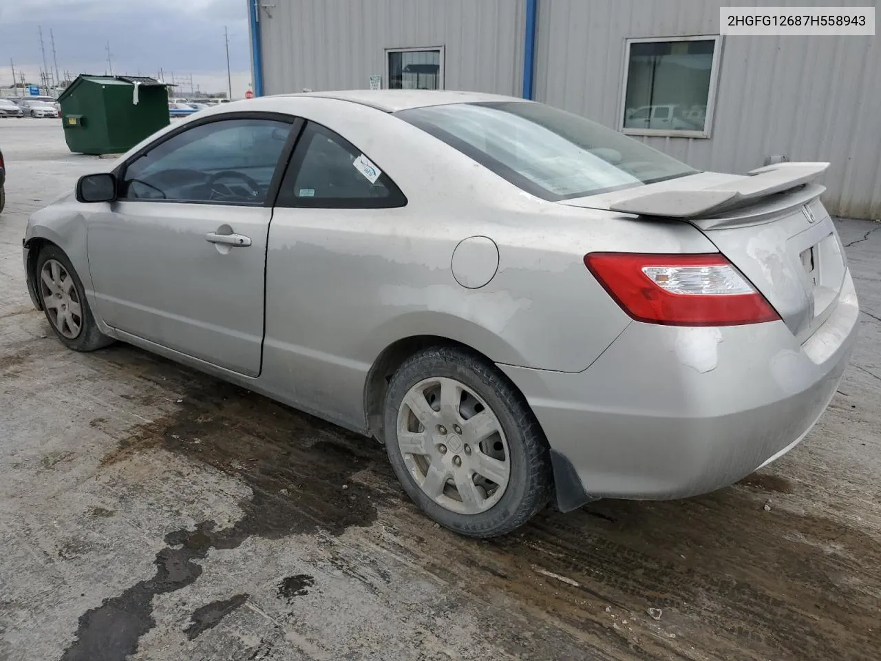 2007 Honda Civic Lx VIN: 2HGFG12687H558943 Lot: 78476554