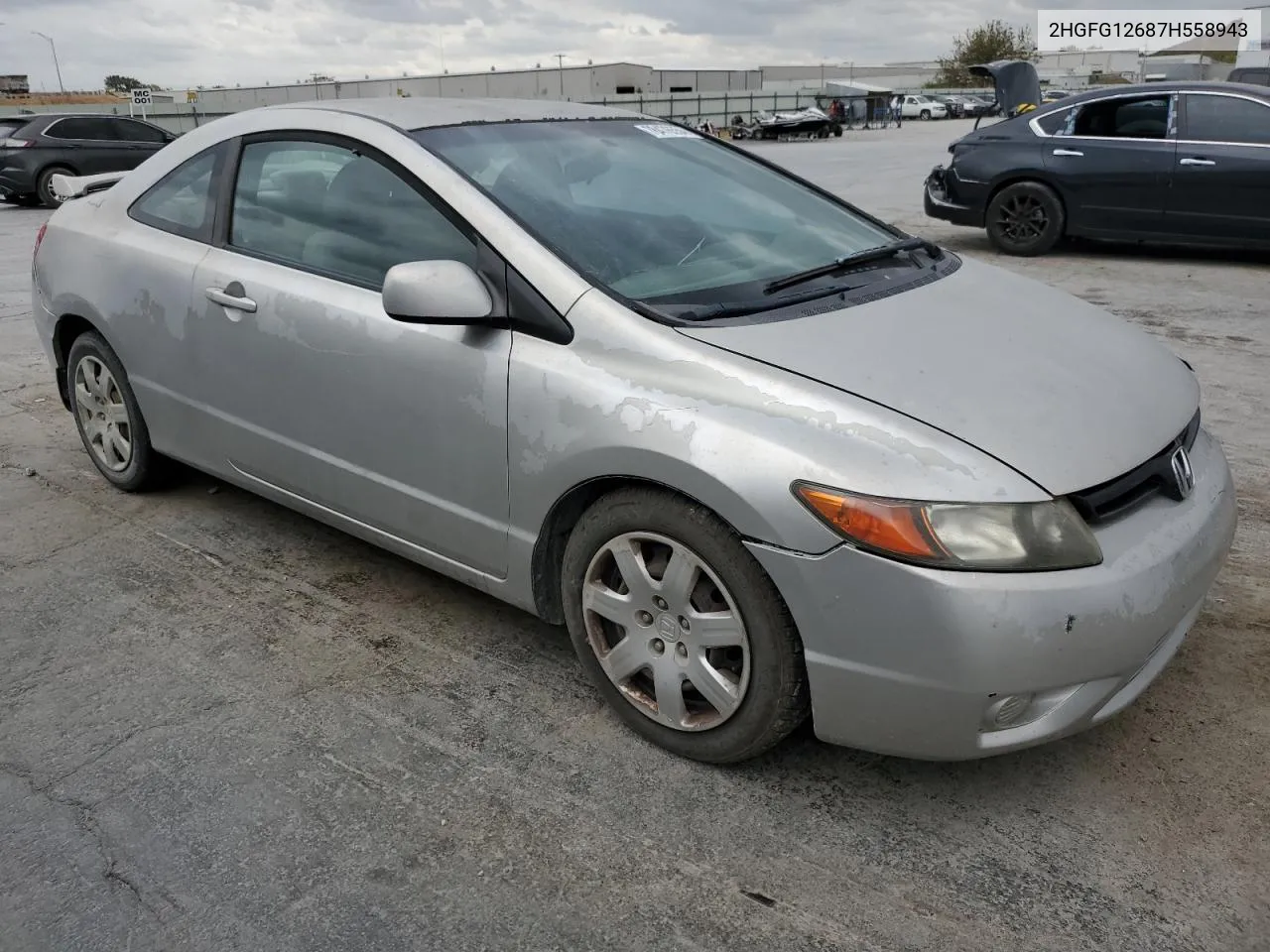 2007 Honda Civic Lx VIN: 2HGFG12687H558943 Lot: 78476554