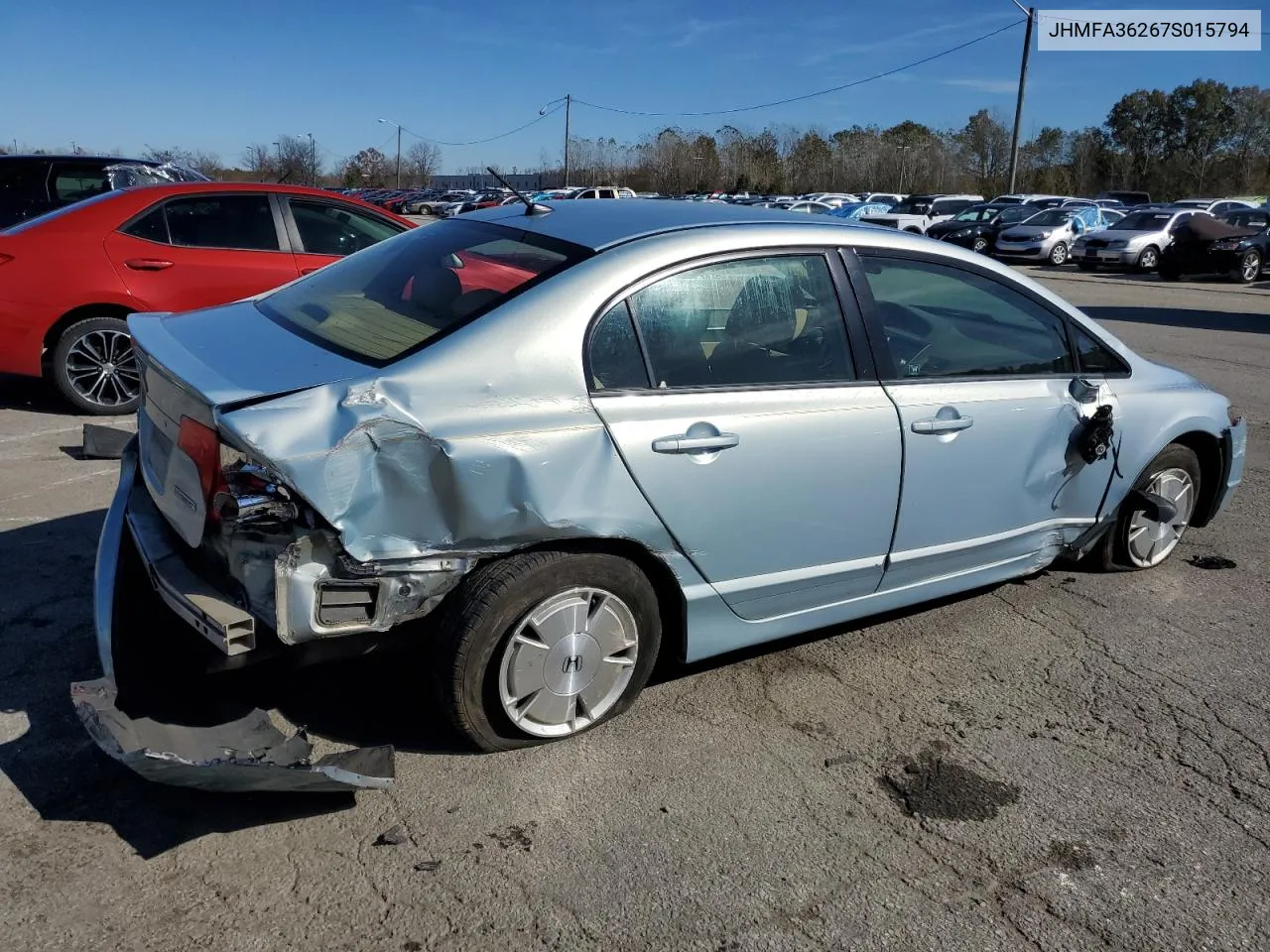 2007 Honda Civic Hybrid VIN: JHMFA36267S015794 Lot: 78615584