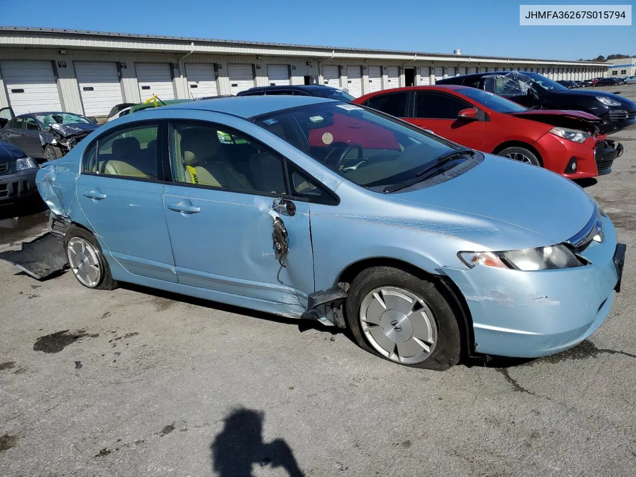 2007 Honda Civic Hybrid VIN: JHMFA36267S015794 Lot: 78615584