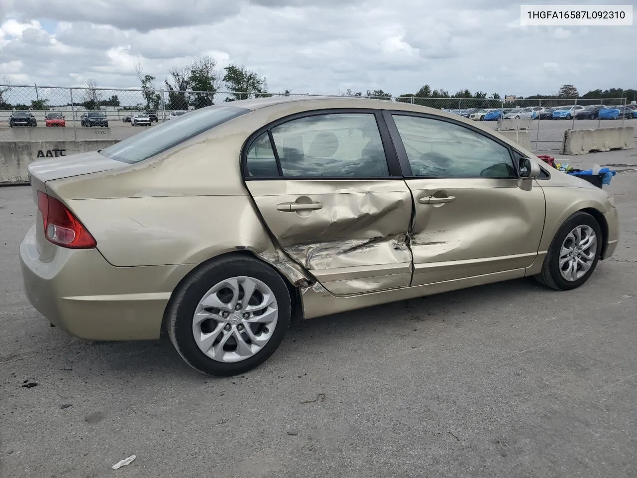 2007 Honda Civic Lx VIN: 1HGFA16587L092310 Lot: 78628824