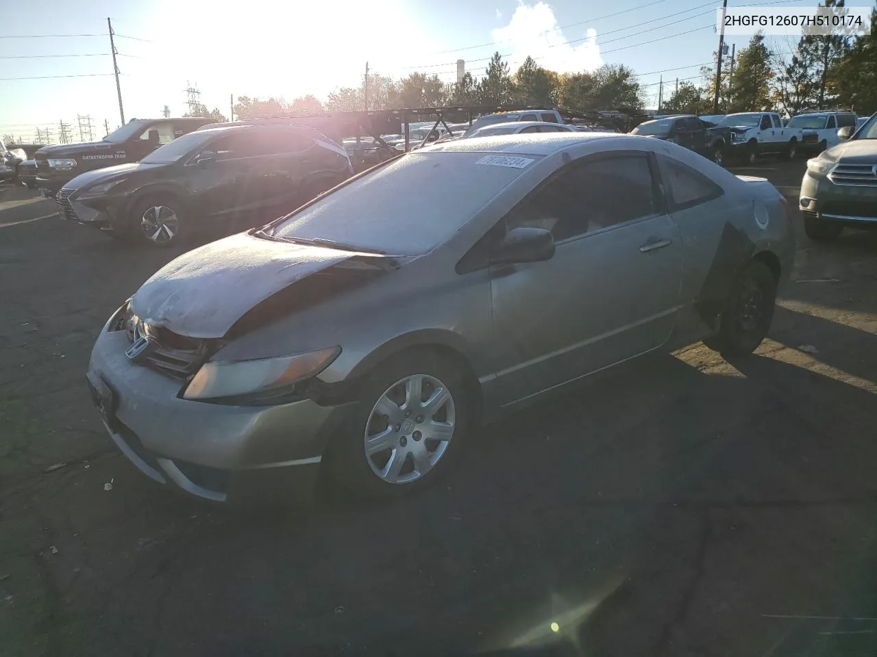 2007 Honda Civic Lx VIN: 2HGFG12607H510174 Lot: 78706234