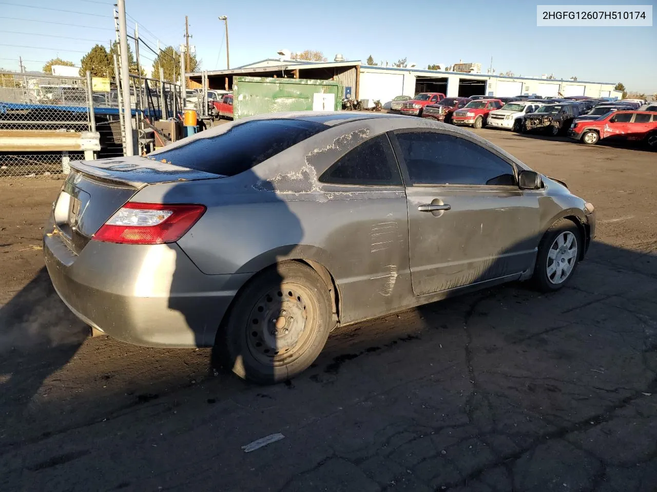 2007 Honda Civic Lx VIN: 2HGFG12607H510174 Lot: 78706234