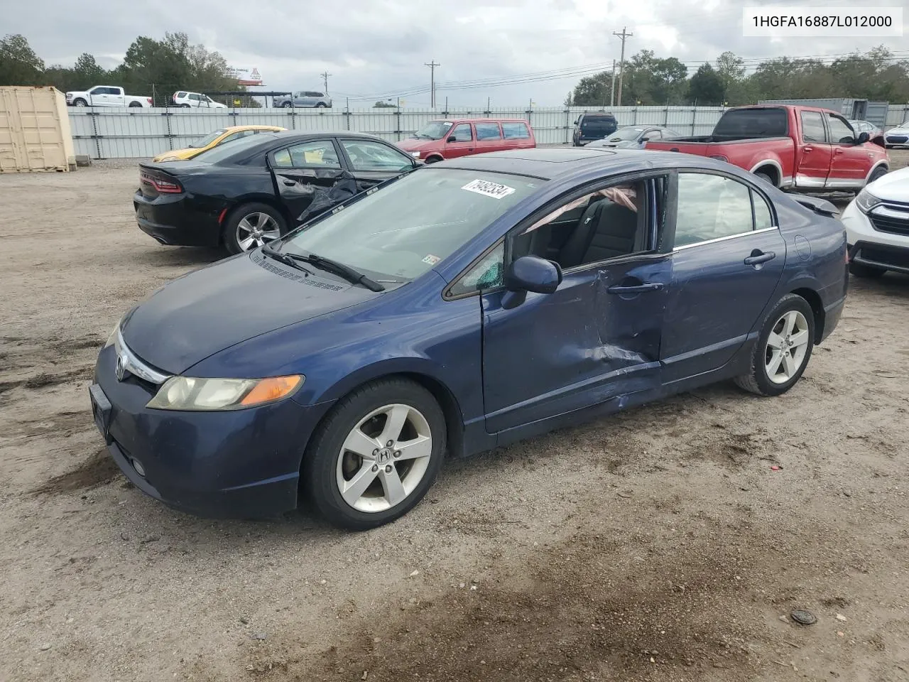 2007 Honda Civic Ex VIN: 1HGFA16887L012000 Lot: 79492534