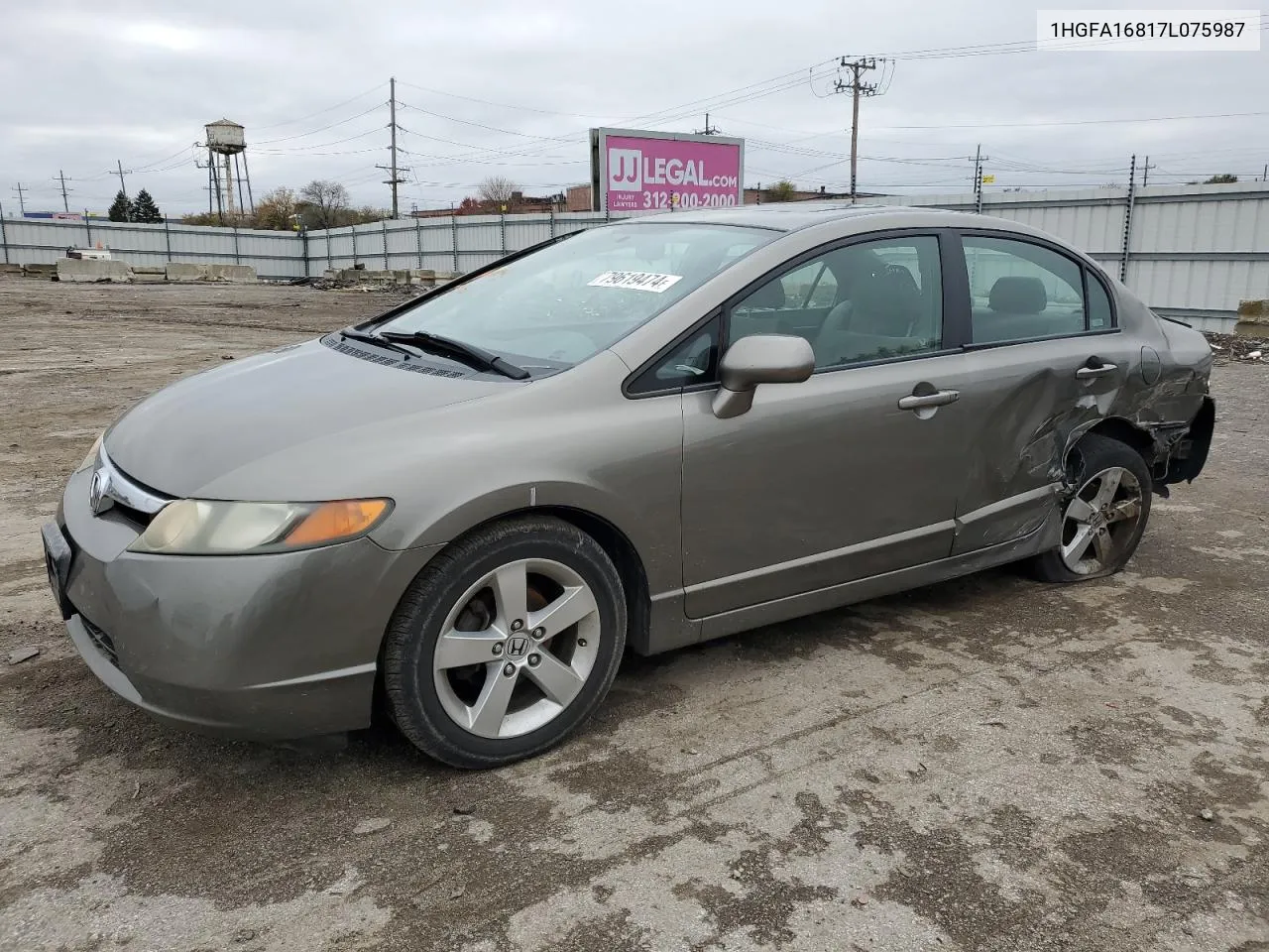 2007 Honda Civic Ex VIN: 1HGFA16817L075987 Lot: 79619474