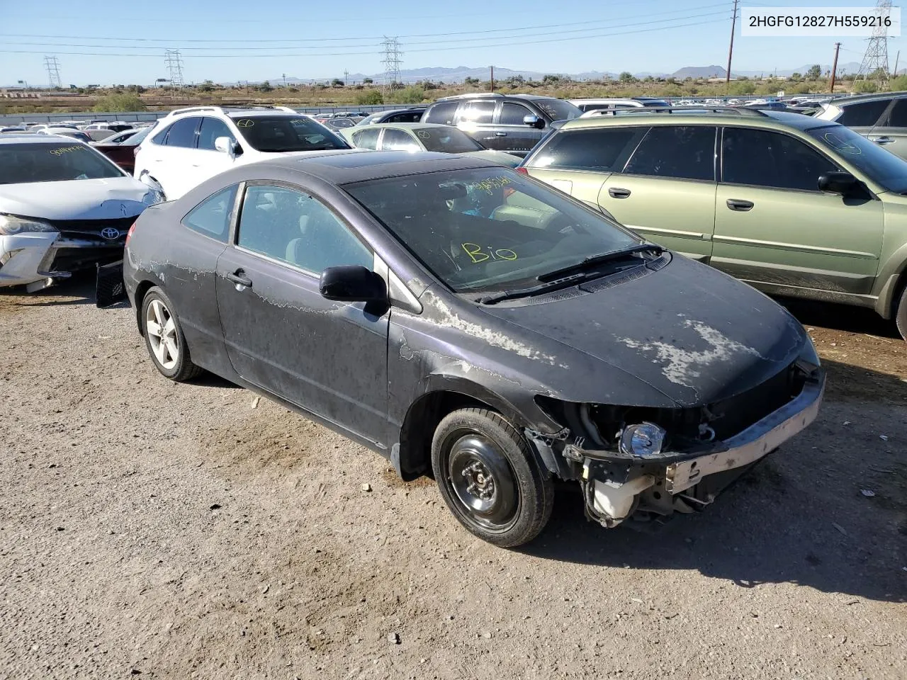 2007 Honda Civic Ex VIN: 2HGFG12827H559216 Lot: 80352664