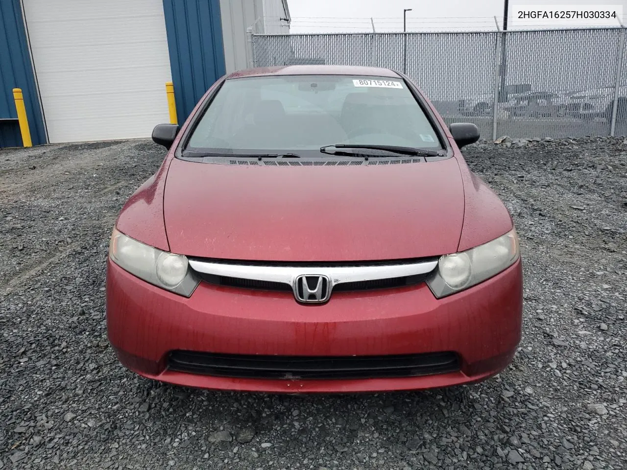 2007 Honda Civic Dx VIN: 2HGFA16257H030334 Lot: 80715124