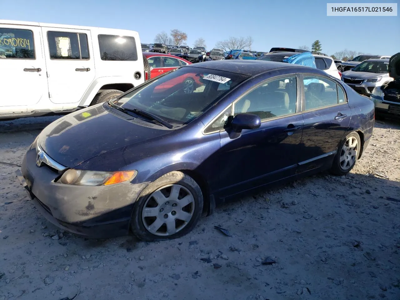 2007 Honda Civic Lx VIN: 1HGFA16517L021546 Lot: 80847764