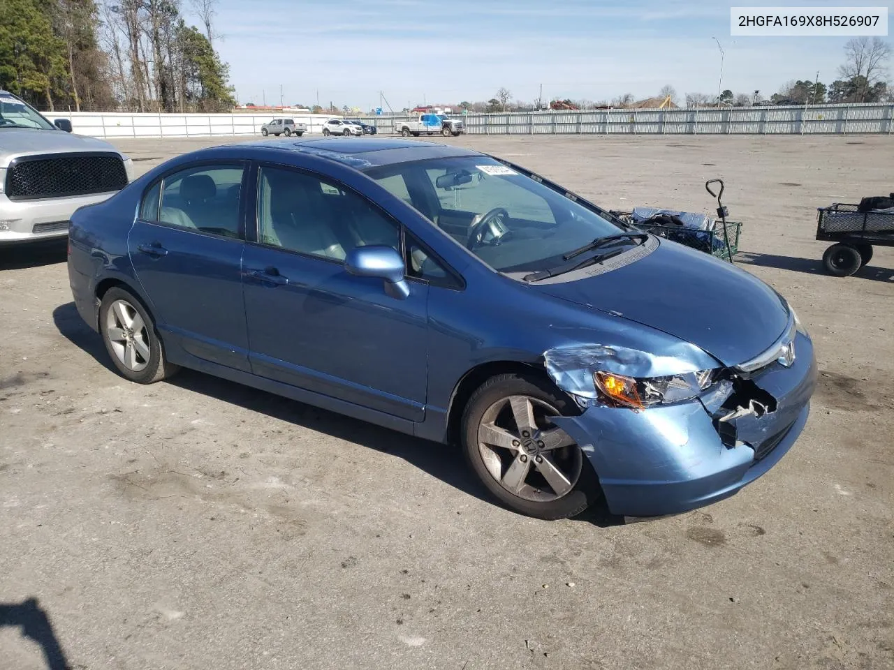 2008 Honda Civic Exl VIN: 2HGFA169X8H526907 Lot: 41519234