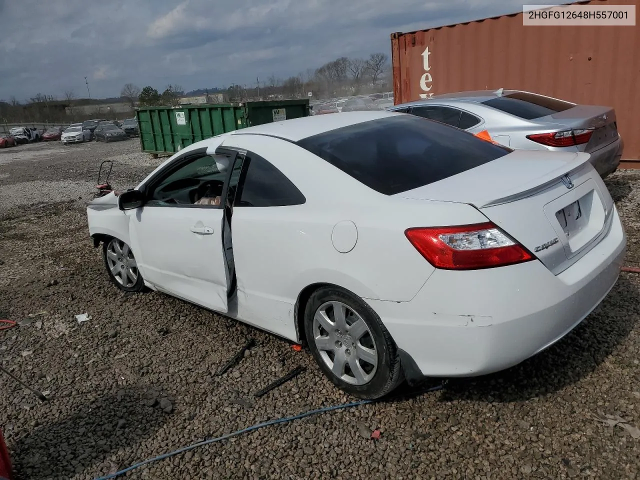 2008 Honda Civic Lx VIN: 2HGFG12648H557001 Lot: 44165634