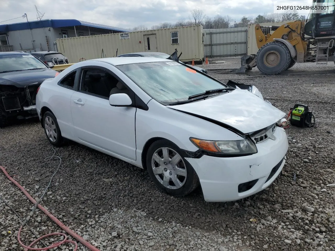 2008 Honda Civic Lx VIN: 2HGFG12648H557001 Lot: 44165634