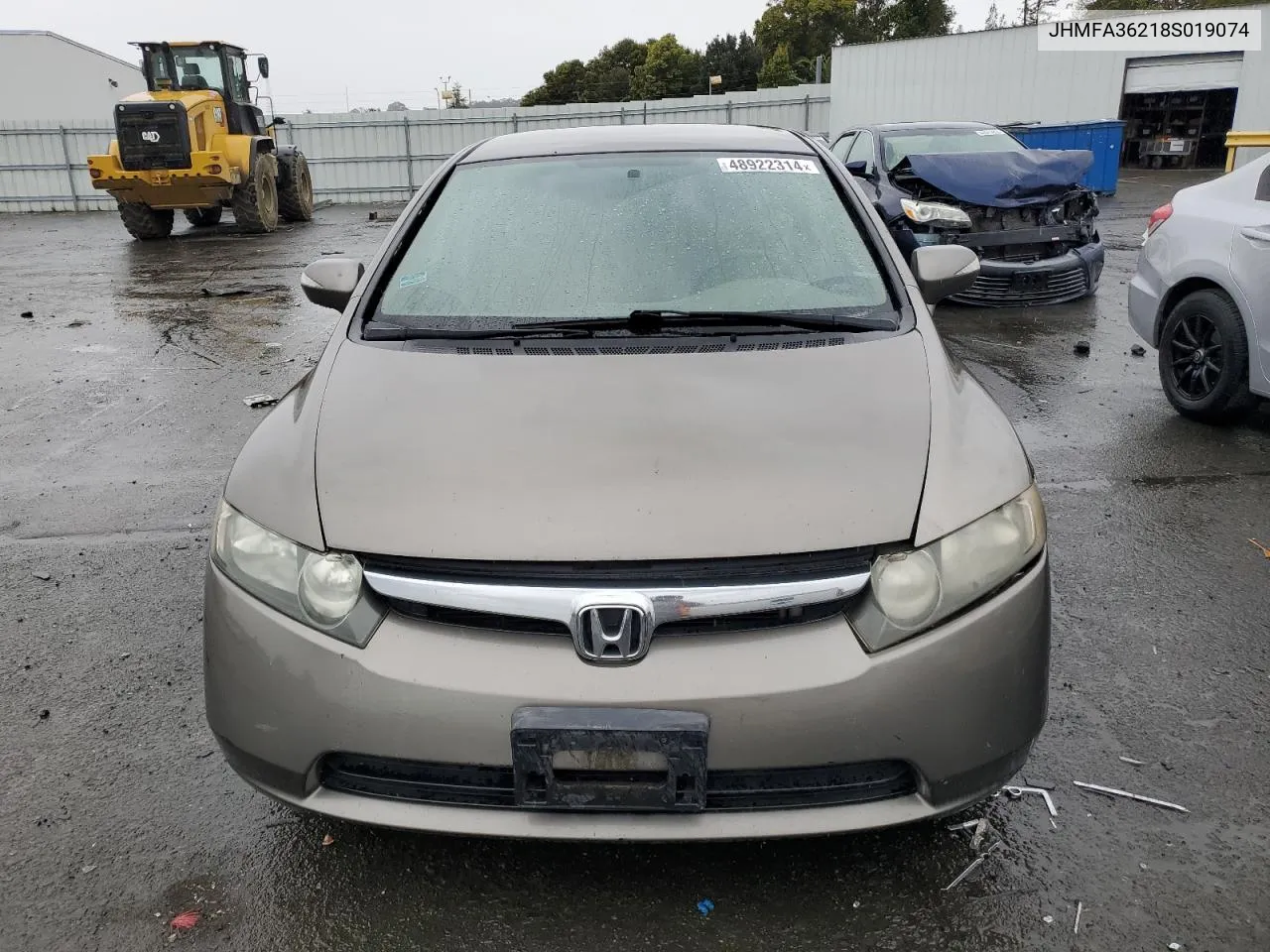 2008 Honda Civic Hybrid VIN: JHMFA36218S019074 Lot: 48922314