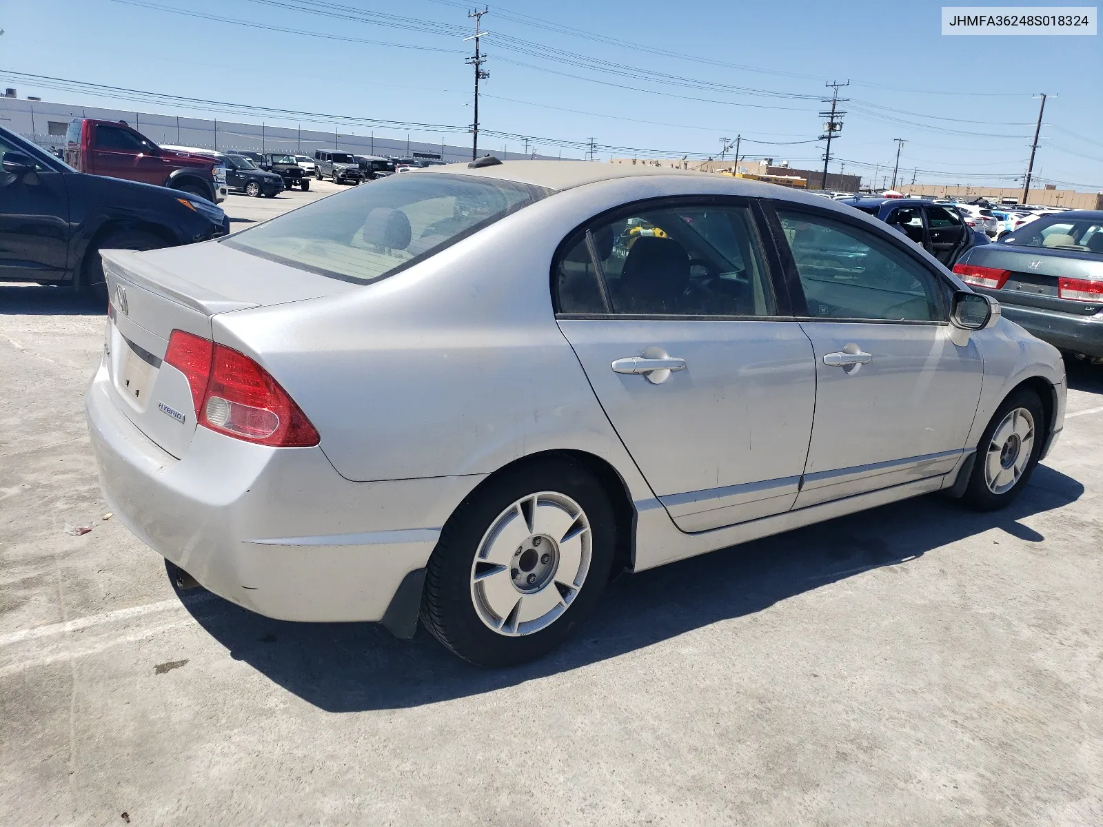 2008 Honda Civic Hybrid VIN: JHMFA36248S018324 Lot: 50191324