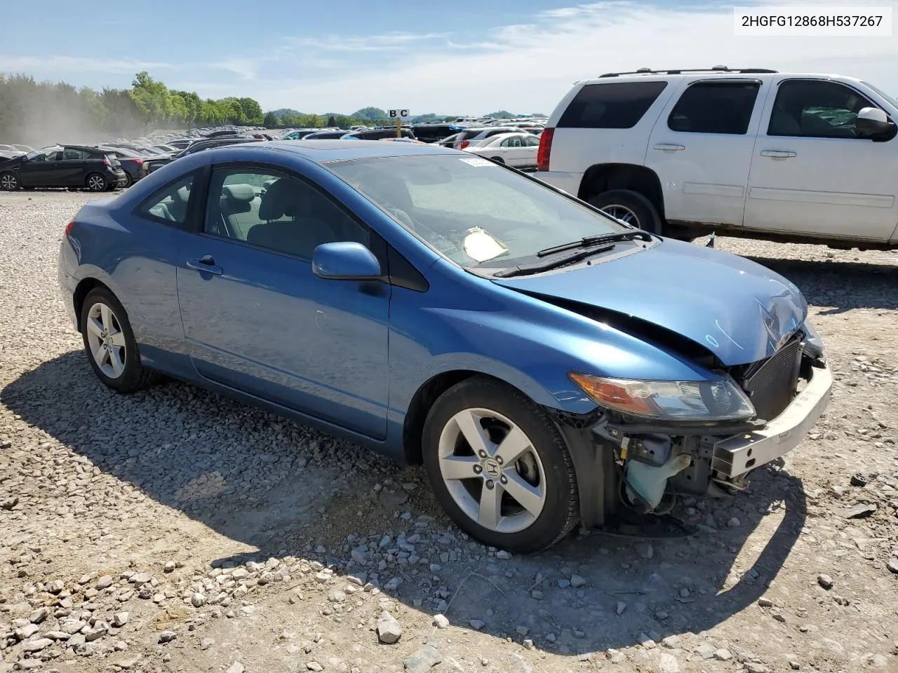 2008 Honda Civic Ex VIN: 2HGFG12868H537267 Lot: 52361224