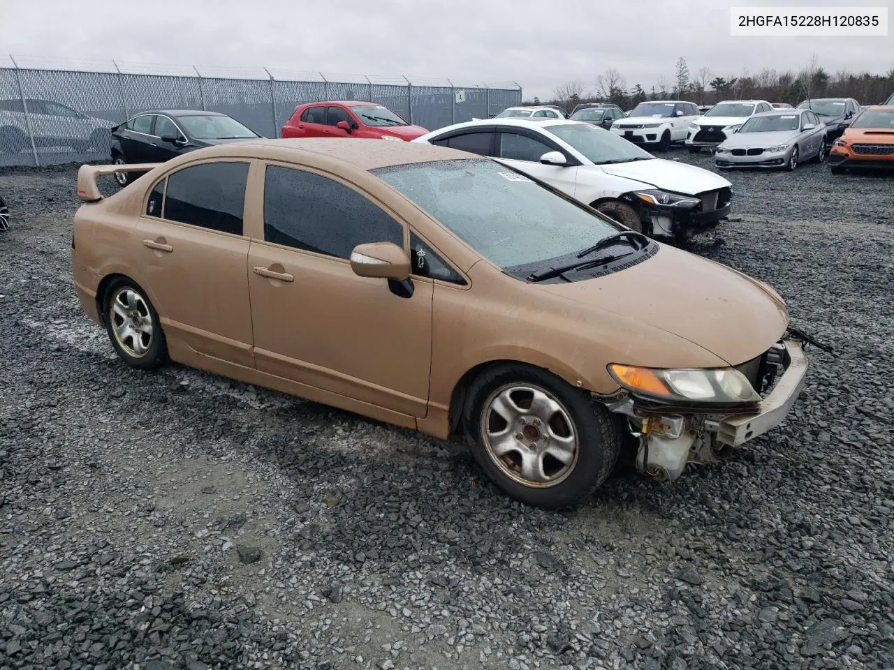 2008 Honda Civic Dx VIN: 2HGFA15228H120835 Lot: 53749224