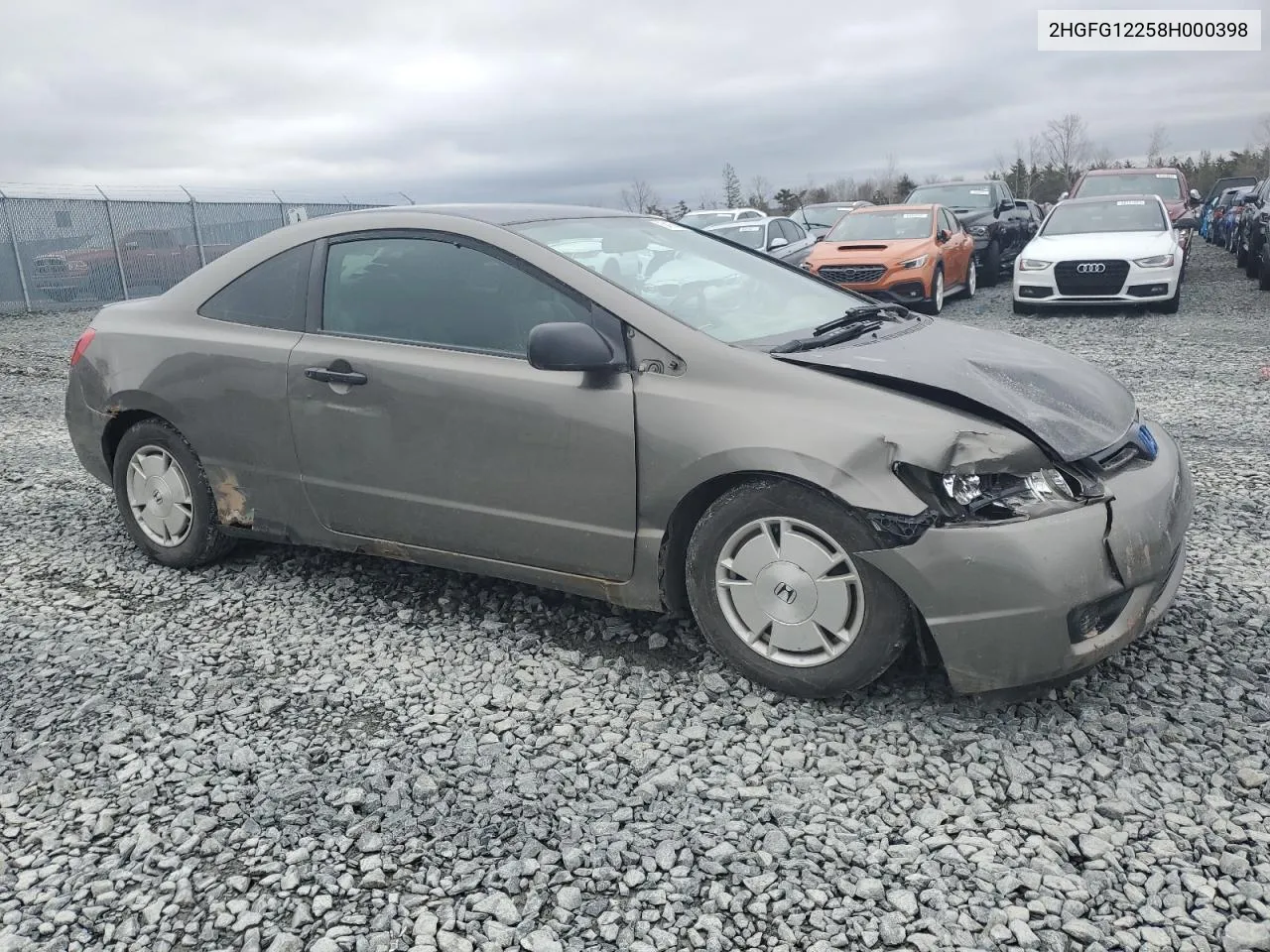 2008 Honda Civic Dx VIN: 2HGFG12258H000398 Lot: 54154434