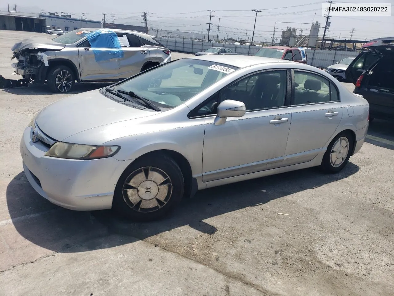 JHMFA36248S020722 2008 Honda Civic Hybrid