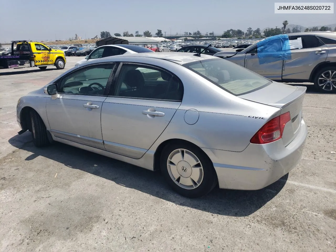 2008 Honda Civic Hybrid VIN: JHMFA36248S020722 Lot: 57174834