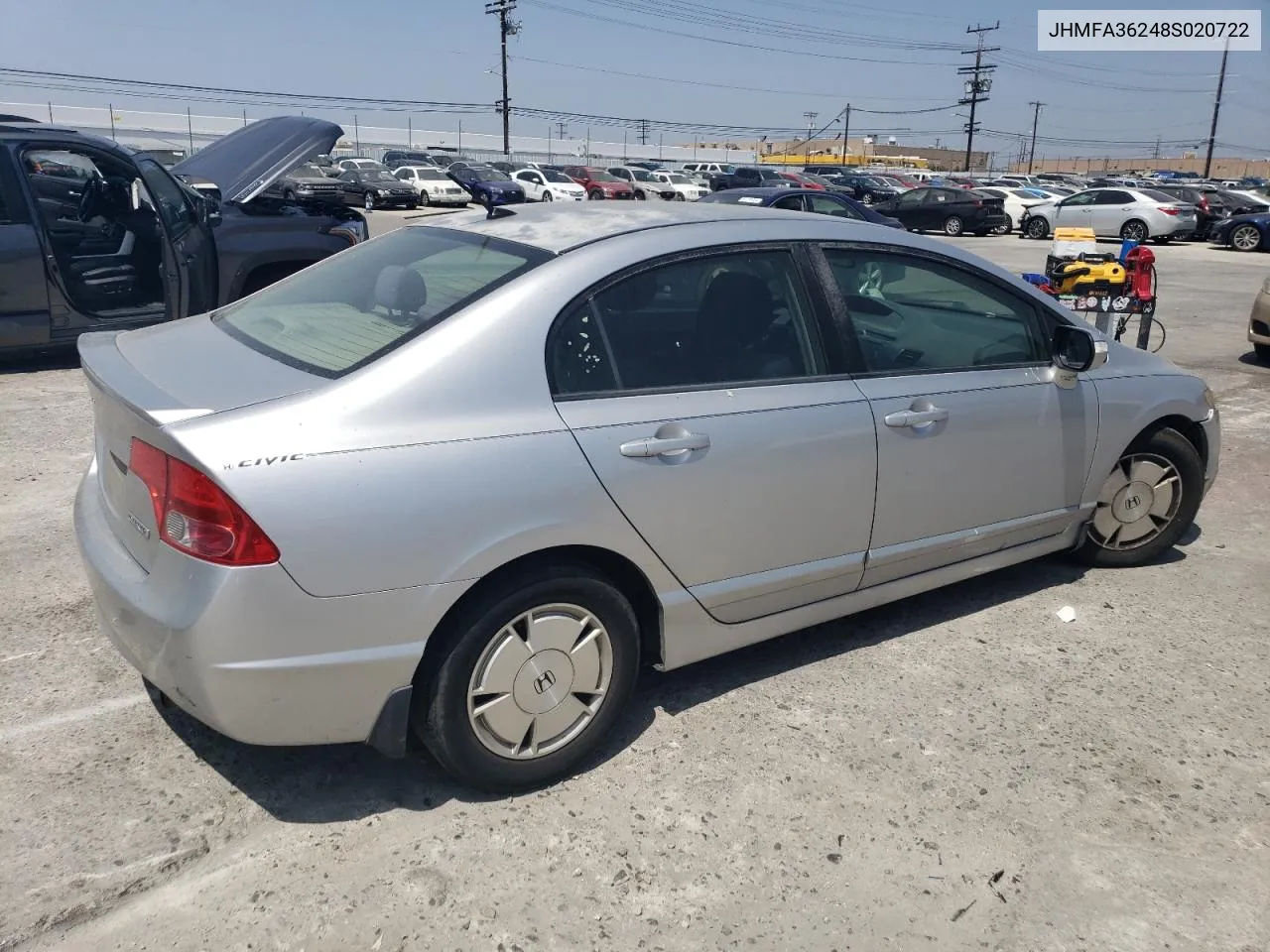 2008 Honda Civic Hybrid VIN: JHMFA36248S020722 Lot: 57174834