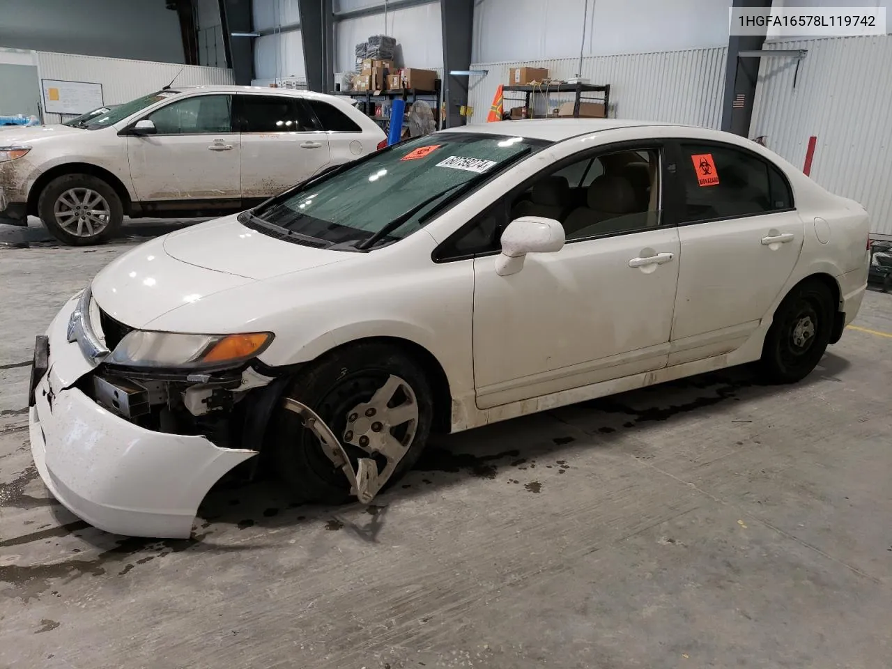 2008 Honda Civic Lx VIN: 1HGFA16578L119742 Lot: 60759274