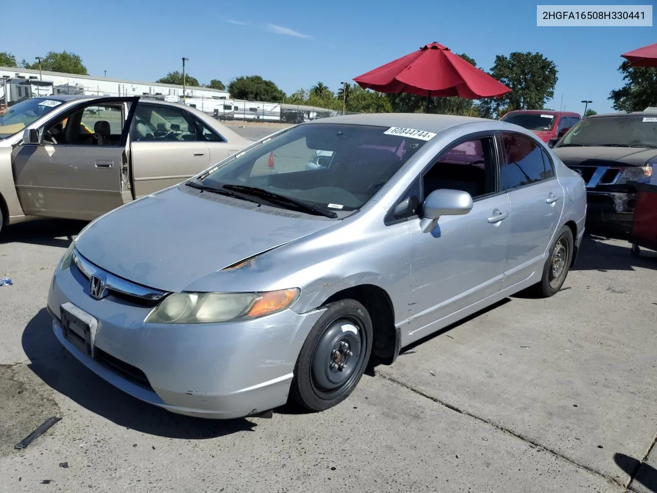 2008 Honda Civic Lx VIN: 2HGFA16508H330441 Lot: 60844744