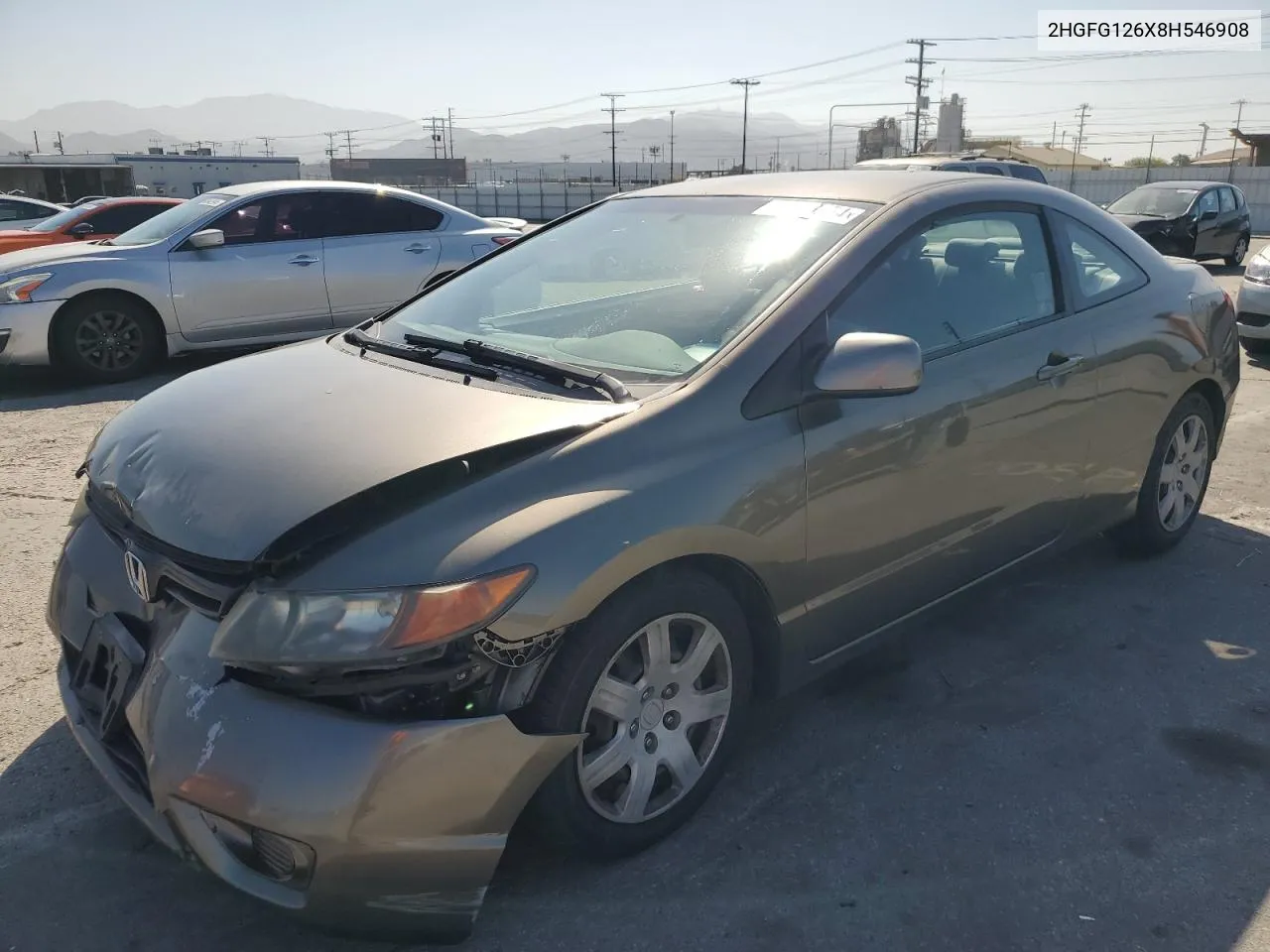 2008 Honda Civic Lx VIN: 2HGFG126X8H546908 Lot: 60913254