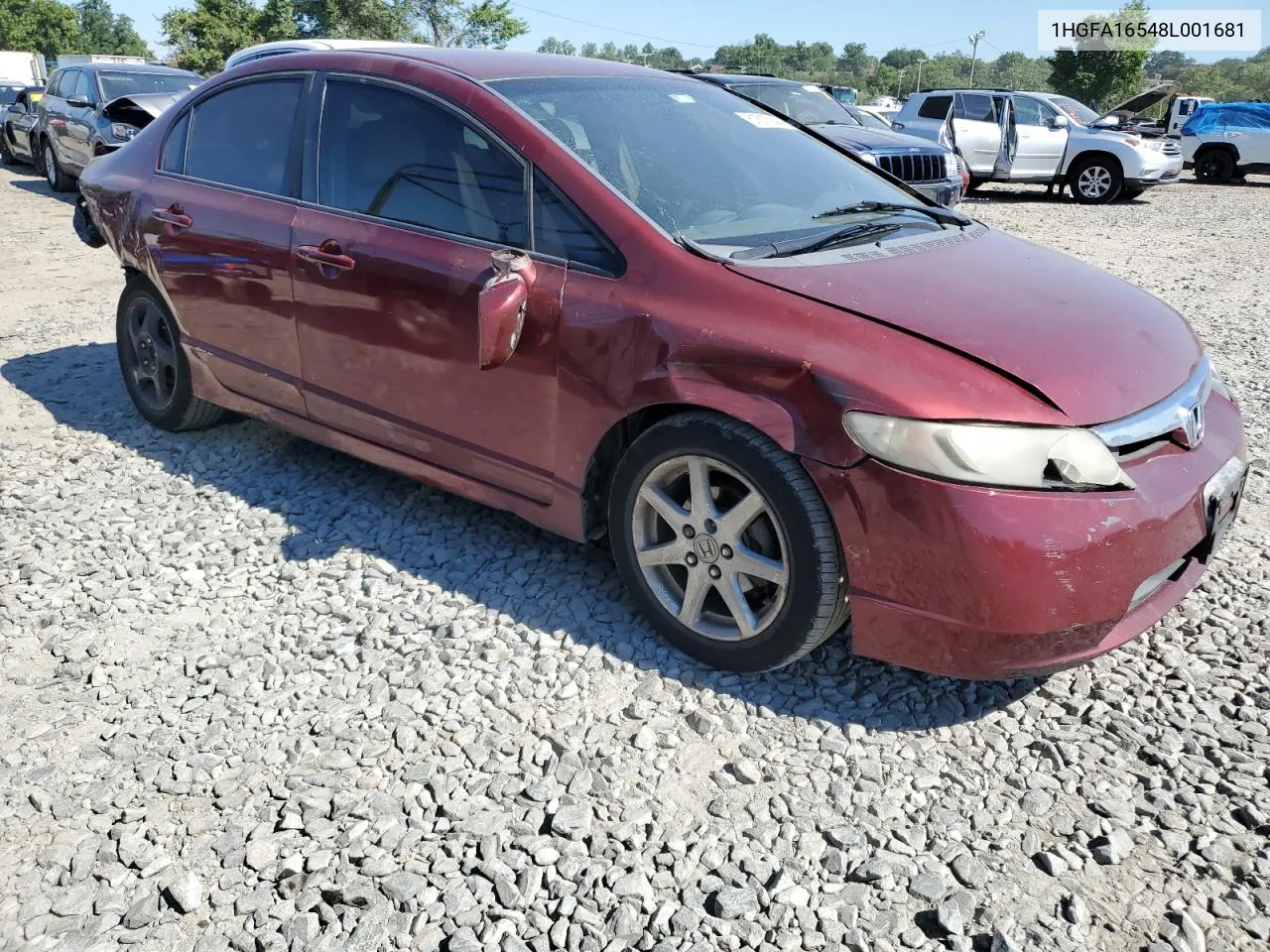 2008 Honda Civic Lx VIN: 1HGFA16548L001681 Lot: 61515944