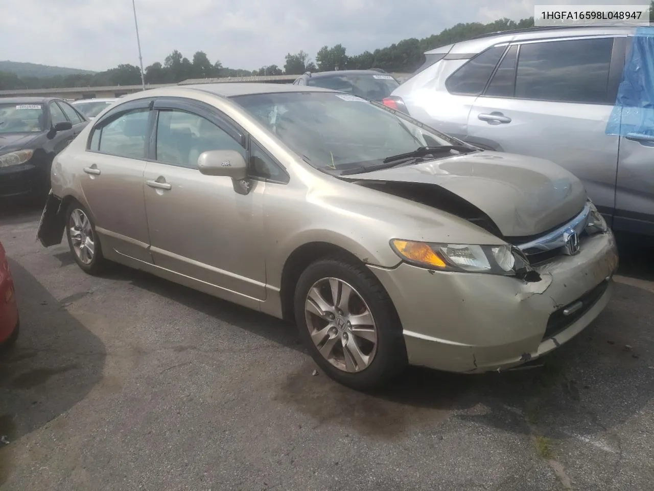 1HGFA16598L048947 2008 Honda Civic Lx