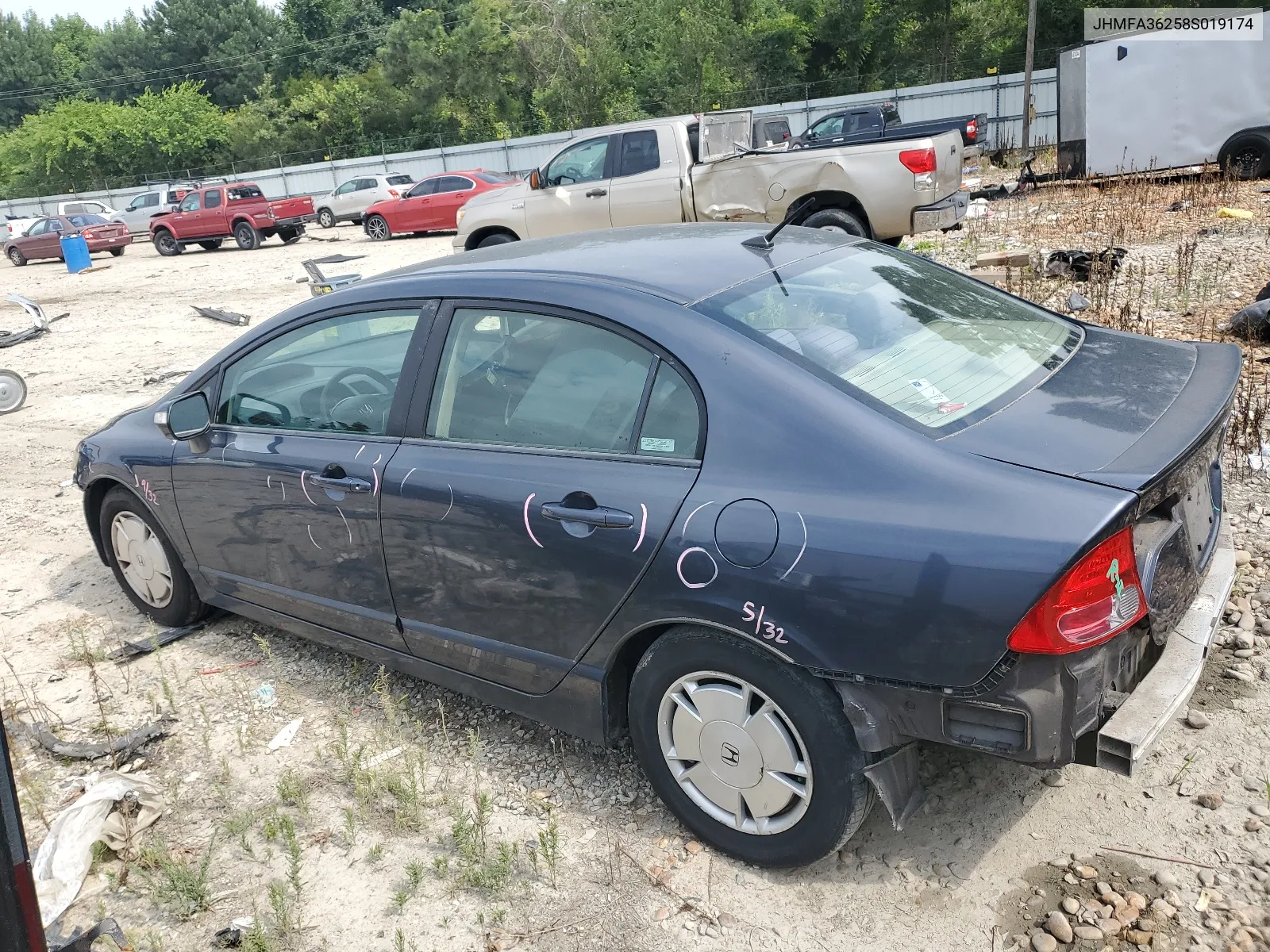 JHMFA36258S019174 2008 Honda Civic Hybrid