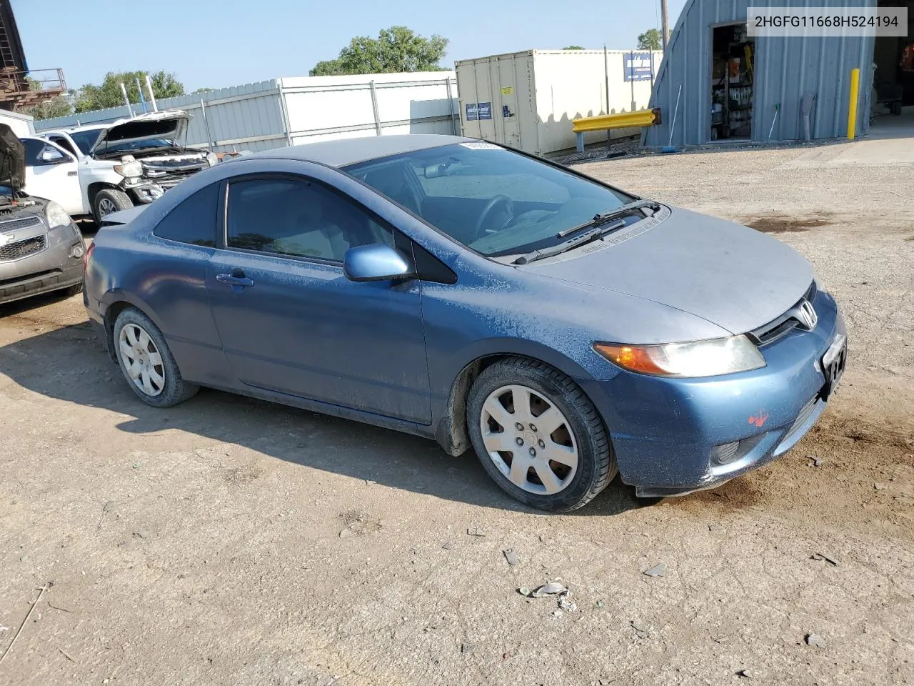 2008 Honda Civic Lx VIN: 2HGFG11668H524194 Lot: 64093804