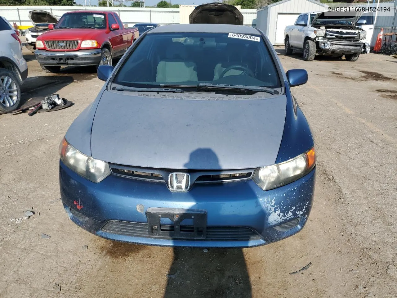 2HGFG11668H524194 2008 Honda Civic Lx