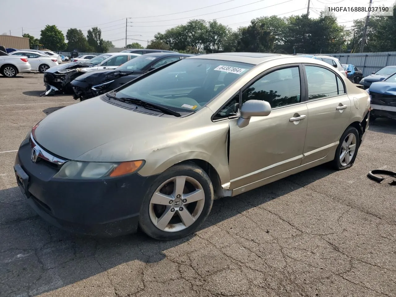 2008 Honda Civic Ex VIN: 1HGFA16888L037190 Lot: 64387864