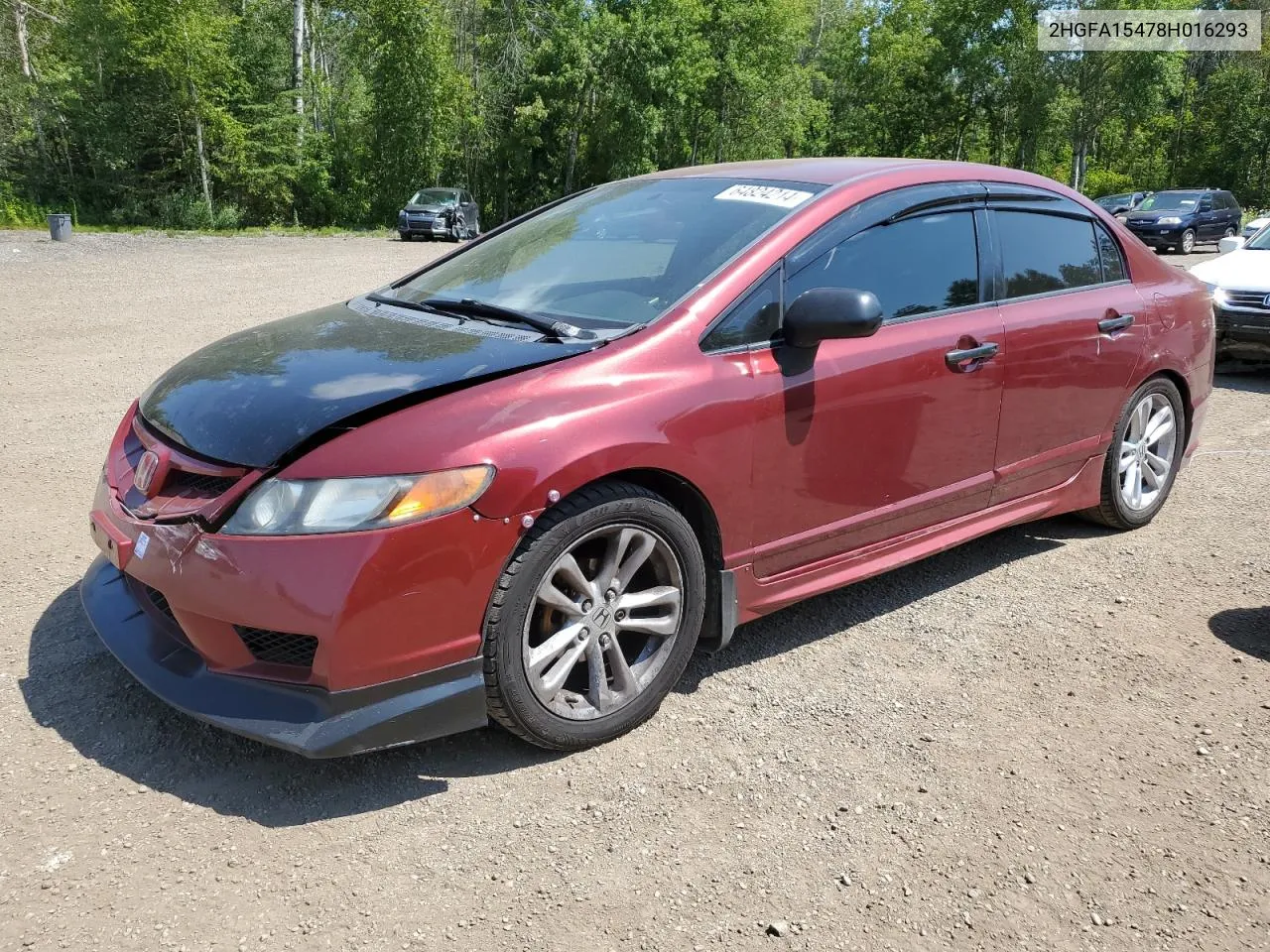 2008 Honda Civic Dx-G VIN: 2HGFA15478H016293 Lot: 64824214