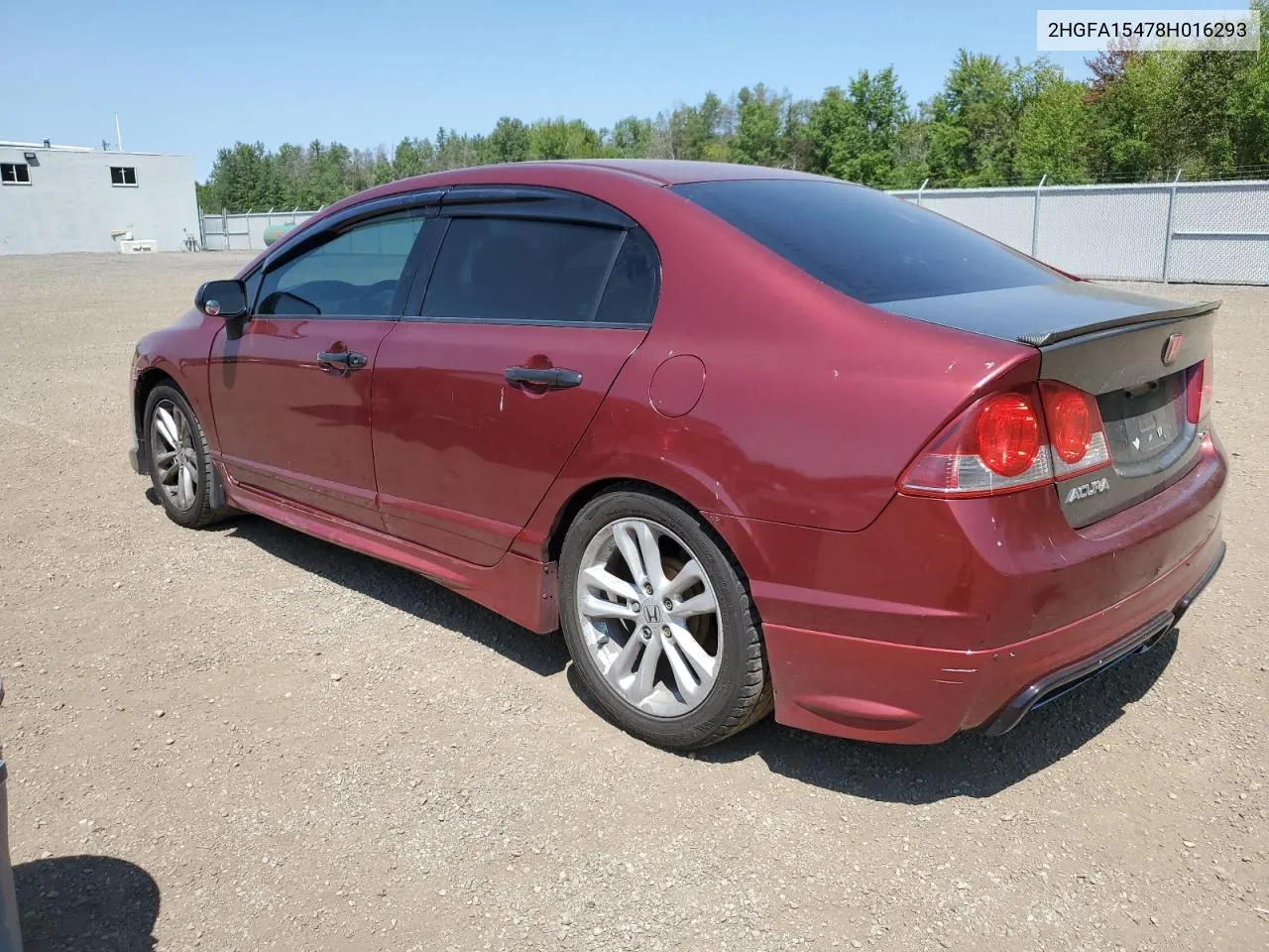 2008 Honda Civic Dx-G VIN: 2HGFA15478H016293 Lot: 64824214