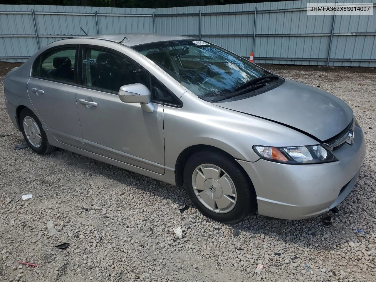 2008 Honda Civic Hybrid VIN: JHMFA362X8S014097 Lot: 65016154