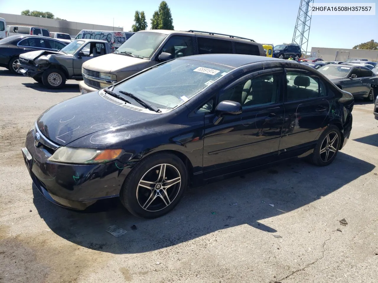 2008 Honda Civic Lx VIN: 2HGFA16508H357557 Lot: 65591914