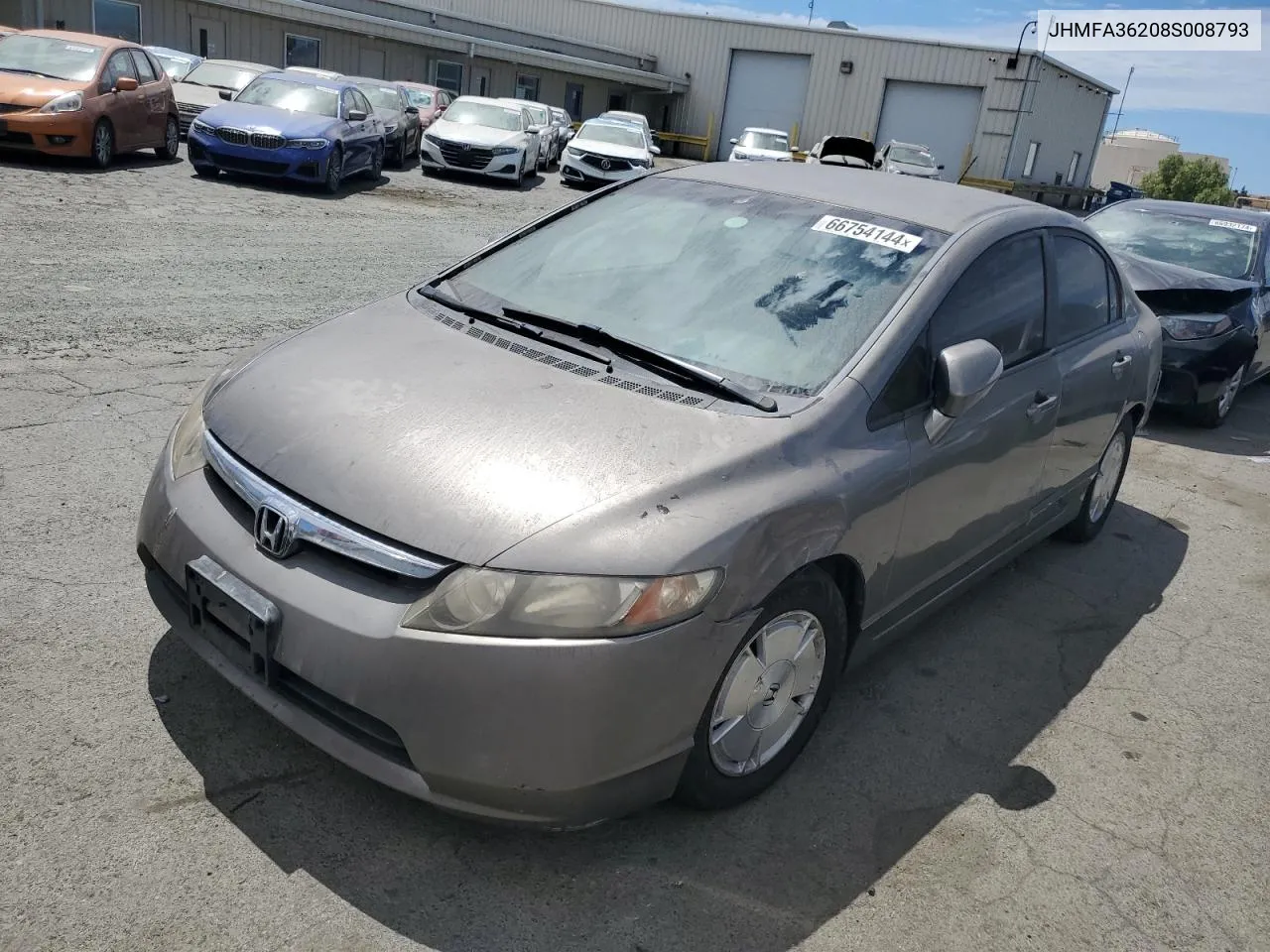 2008 Honda Civic Hybrid VIN: JHMFA36208S008793 Lot: 66754144