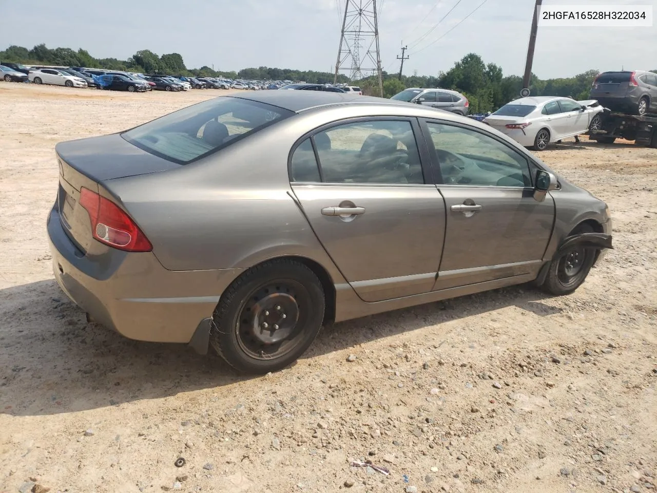 2008 Honda Civic Lx VIN: 2HGFA16528H322034 Lot: 67101544