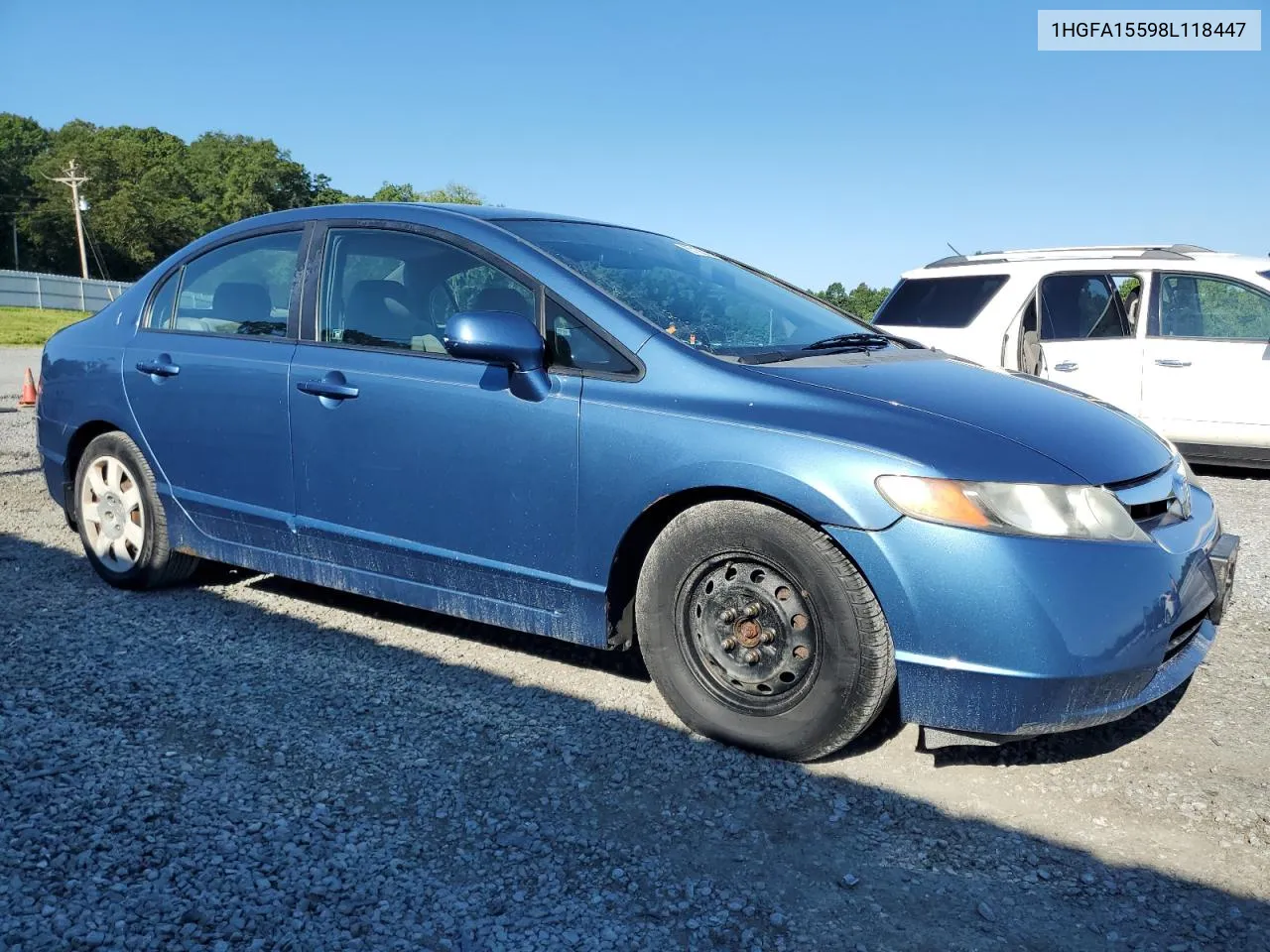 2008 Honda Civic Lx VIN: 1HGFA15598L118447 Lot: 67105294