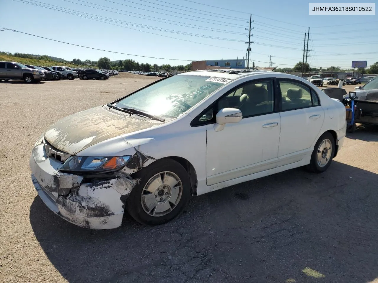 JHMFA36218S010522 2008 Honda Civic Hybrid