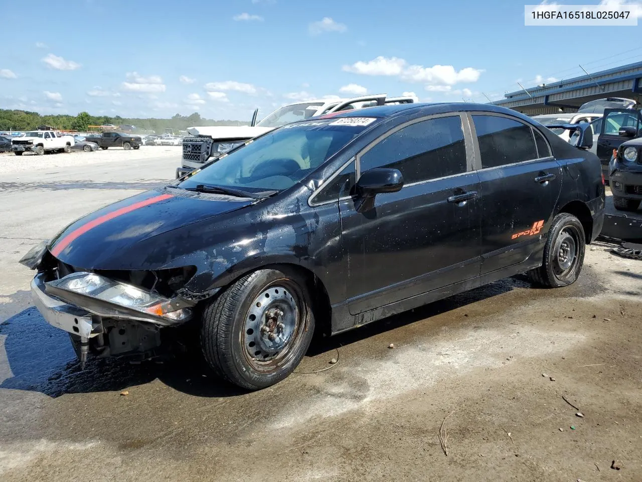 2008 Honda Civic Lx VIN: 1HGFA16518L025047 Lot: 67250374