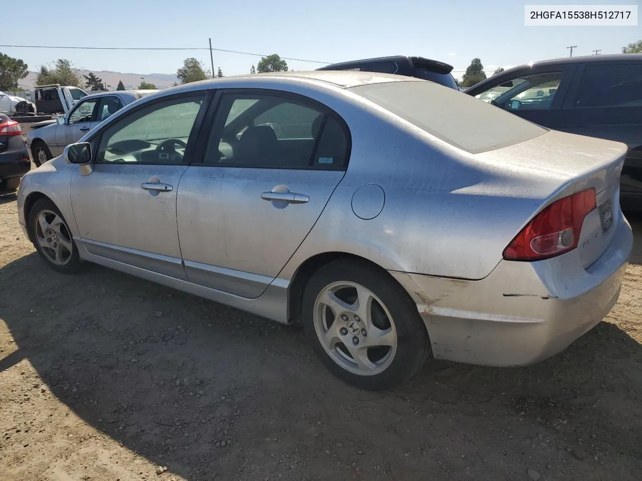 2008 Honda Civic Lx VIN: 2HGFA15538H512717 Lot: 67488174