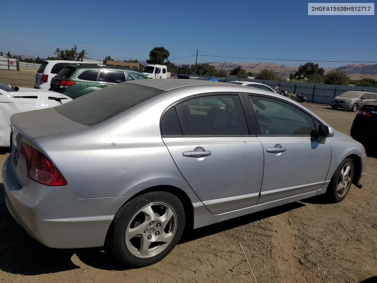 2008 Honda Civic Lx VIN: 2HGFA15538H512717 Lot: 67488174